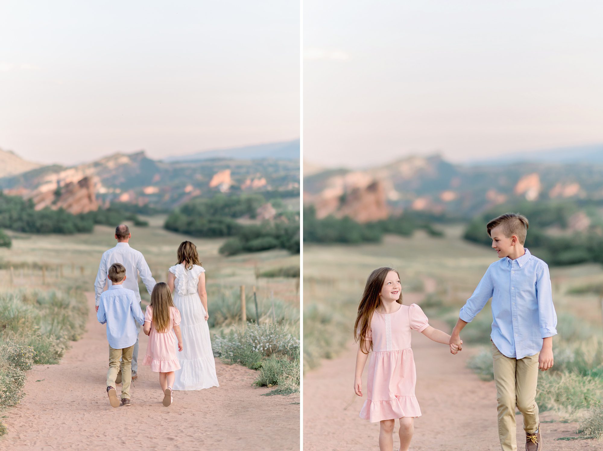 A series of images from fall family photos in Denver Colorado.